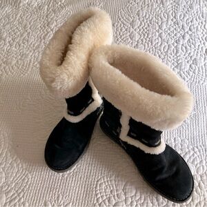 EUC Ugg “Elijo” black suede mid calf boot